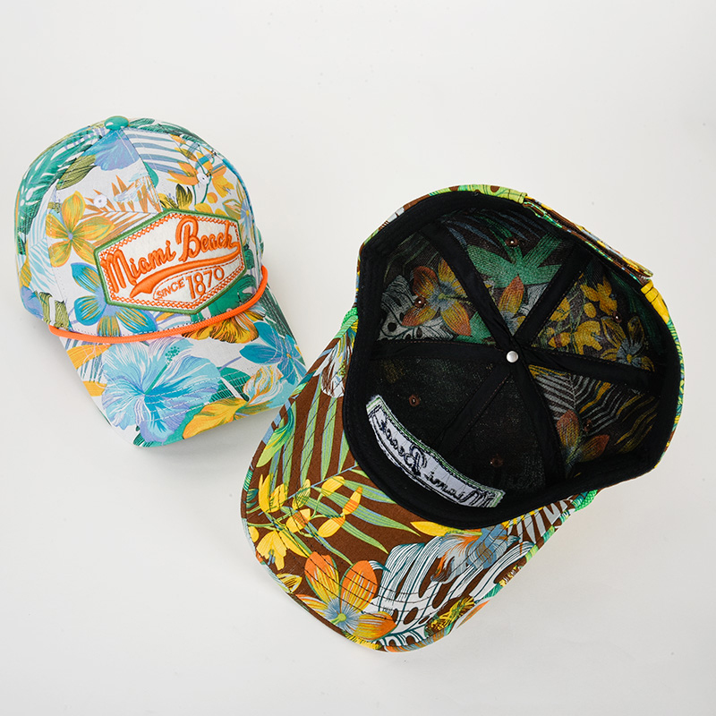 Casual Breathable Hawaiian Pattern Sports Caps Man Baseball Hats Sport Cap Hat