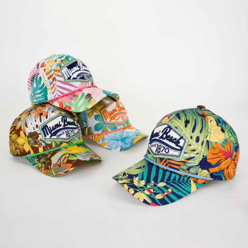 Casual Breathable Hawaiian Pattern Sports Caps Man Baseball Hats Sport Cap Hat