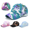 Tie Dye Baseball Cap Ladies High Ponytail Hat