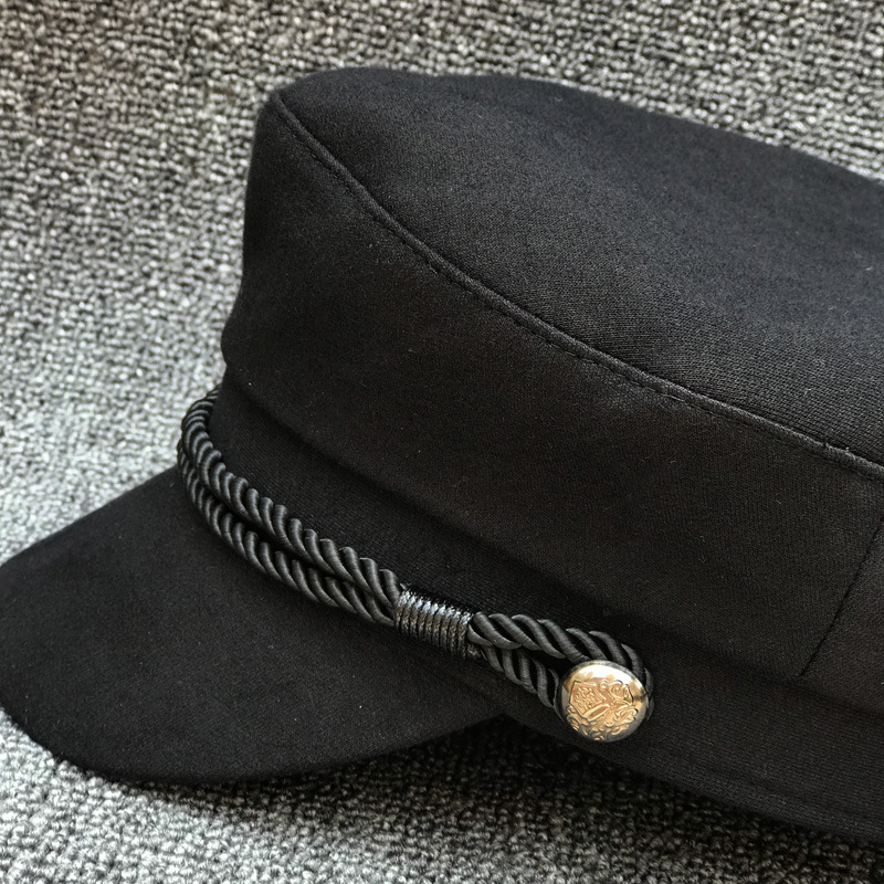 High Quality Wool Hat Military Style Captain Cap