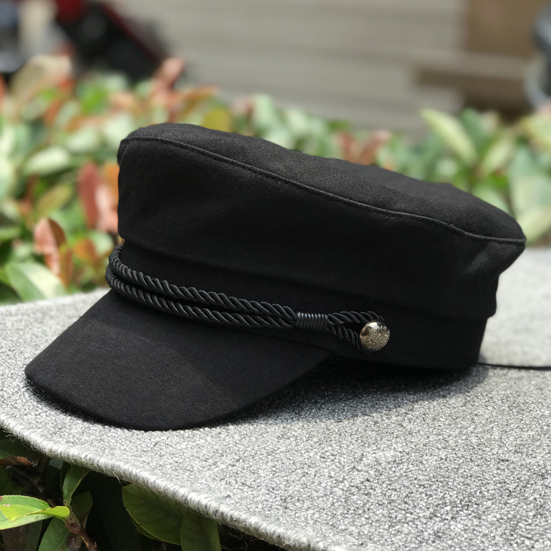 High Quality Wool Hat Military Style Captain Cap