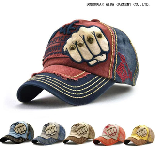 Big headband hat, men's cowboy-style distressed baseball cap, large-sized Korean-style trendy baseball cap, outdoor sun protection hat, women's spring/autumn style