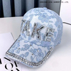 Korean-style glittery TAKE baseball cap for women, summer lace beanie, fashionable and versatile sun hat