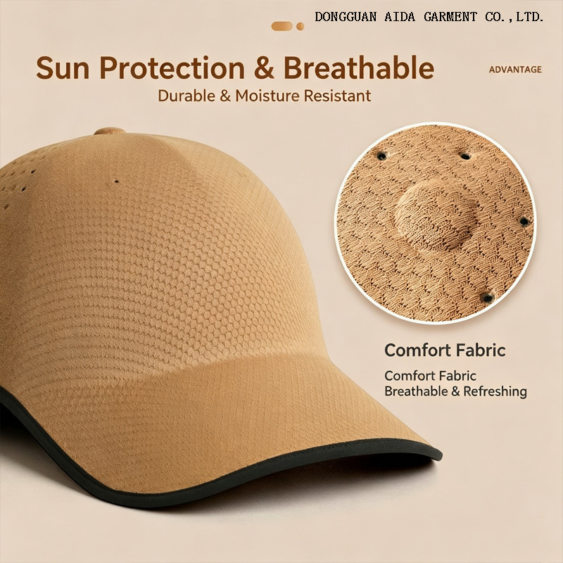 Summer lightweight seamless one-piece breathable baseball cap for men and women, sun protection and UV protection hat, versatile beanie hat